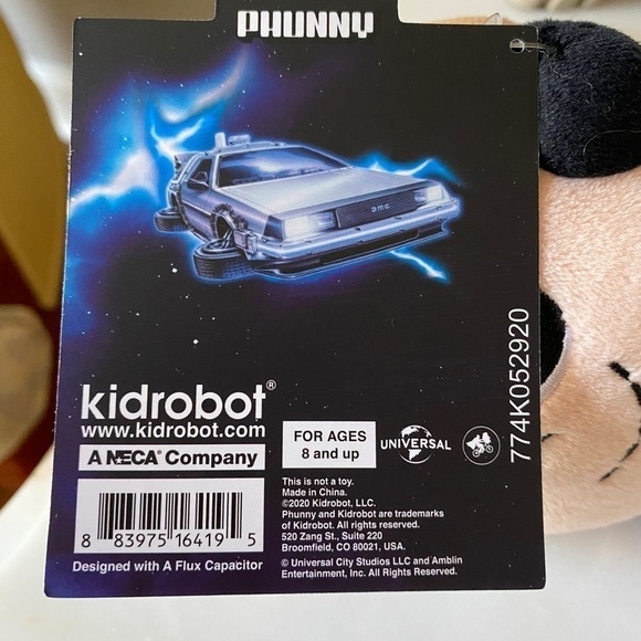 Kidrobot Back to The Future Marty McFly Phunny Plush Toy New with Tags - Picture 11 of 11